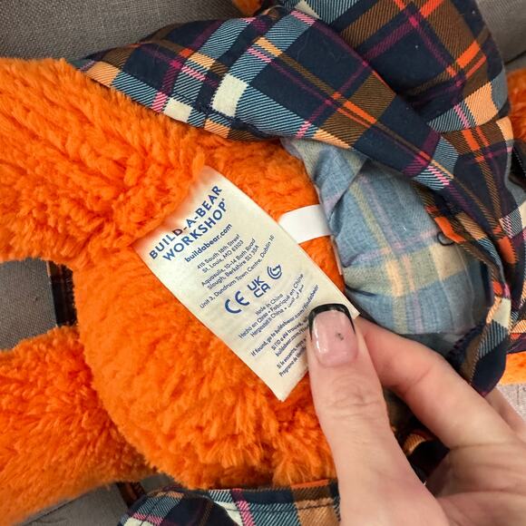 Build A Bear Orange Pumpkin Bear Glow Light Up Halloween 17" Plush Retired - Picture 5 of 5